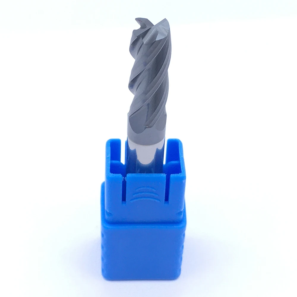 Liga 1 pçs hrc50 4 flauta 8.0xd8x60l fresa de aço de tungstênio torno cnc fresa fundo plano quatro lâmina end mill