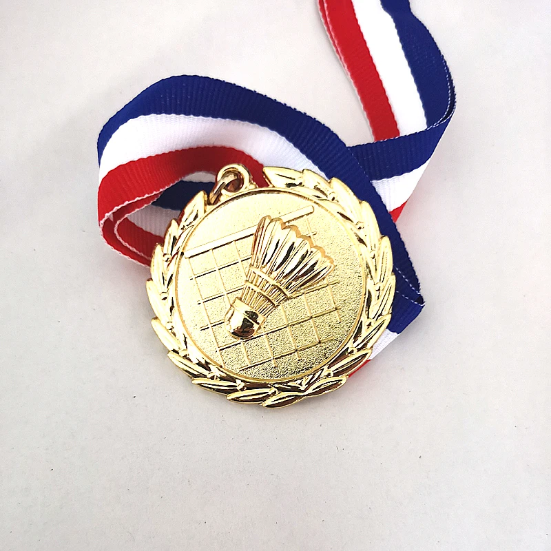 4 Color Badminton Medal Game MedalGold Color Medal And Silver Color Medal and Branze Color Meda 5.0 cm