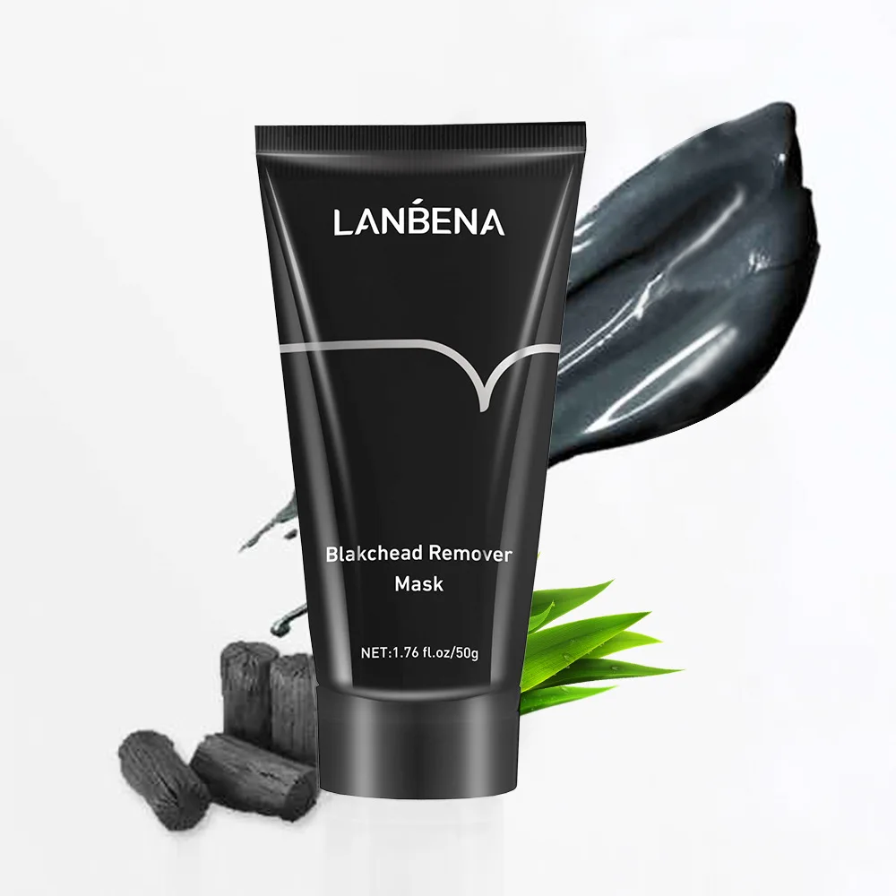 LANBENA Blackhead Remover Black Mask Face Acne Treatment Peeling Peel-Off Shrink Pores Bamboo Charcoal Cleaning Nose Mask