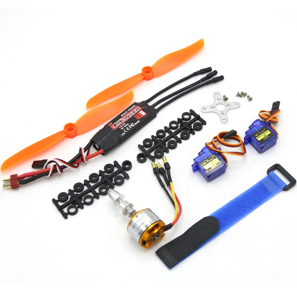 A2212 2212 2200KV 1400KV 1000KV Borstelloze Motor 30A 40A/40A BLheli ESC SG90 9G Micro Servo voor RC Vaste Vleugel Vliegtuig Helikopter