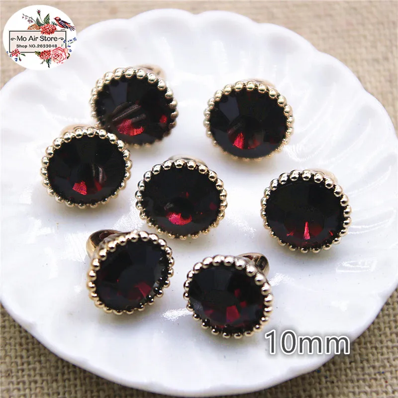 20pcs 10mm round multicolor rhinestones Buttons Home Garden Crafts Cabochon DIY Accessories