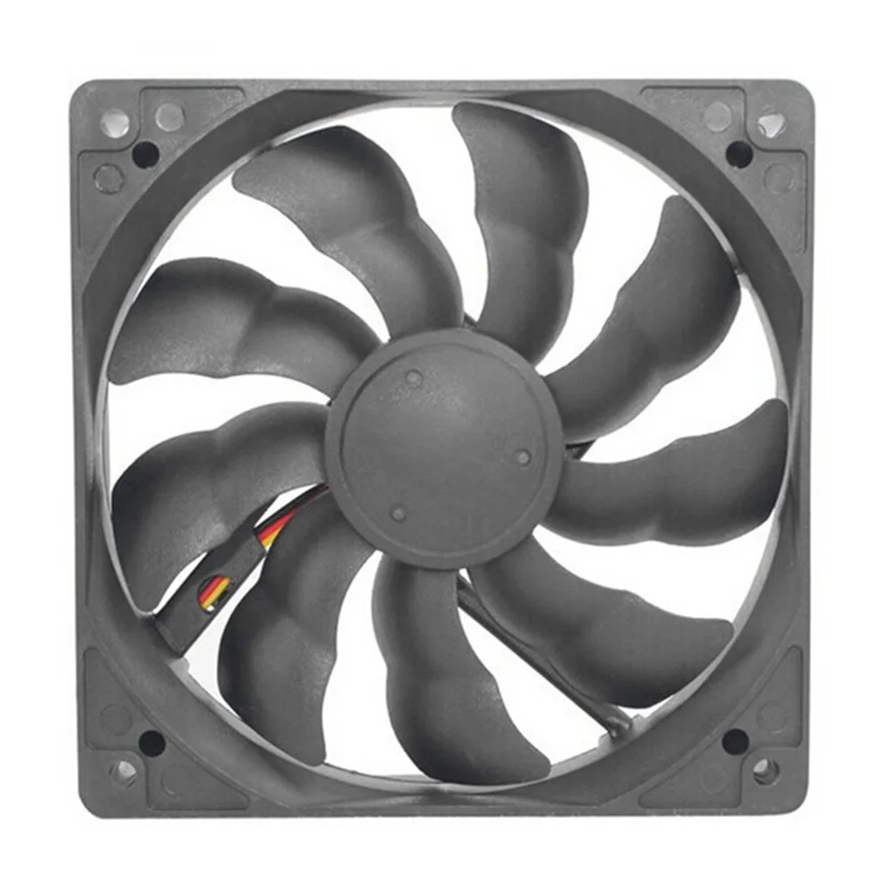 Ventilador con cubierta de ordenador de 120mm, ventilador de refrigeración silencioso, ventilador de refrigeración de PC, CC de 12V, silencioso, para caja de ordenador y PC