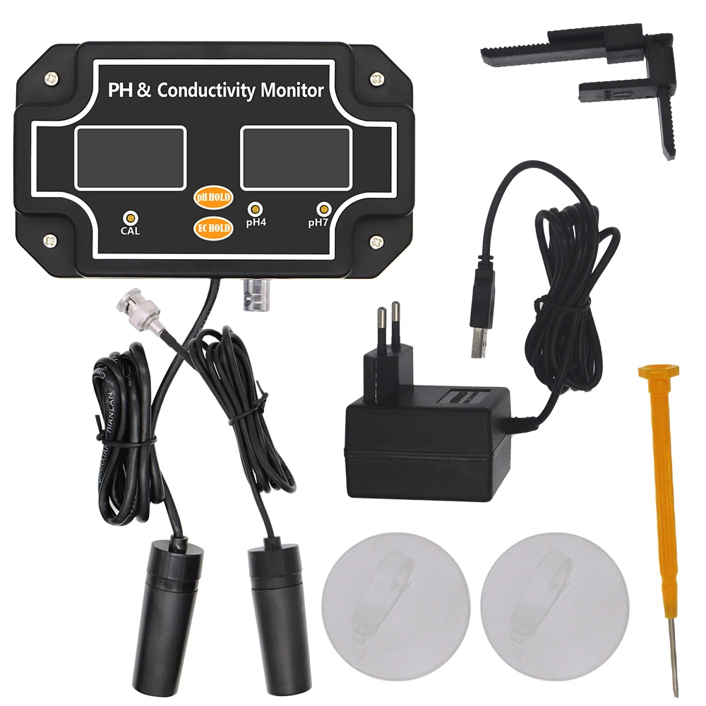 2 w 1 cyfrowy miernik PH EC Tester jakości wody PH/EC-2681 profesjonalny wodoodporny podwójny wyświetlacz monitorujący