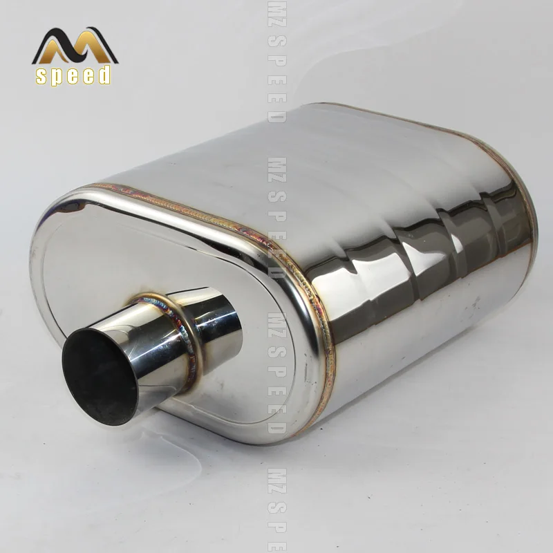 Car Accessories 304 stainless steel exhaust pipe muffler exhaust pipe modified universal double-out back pressure sound muffler