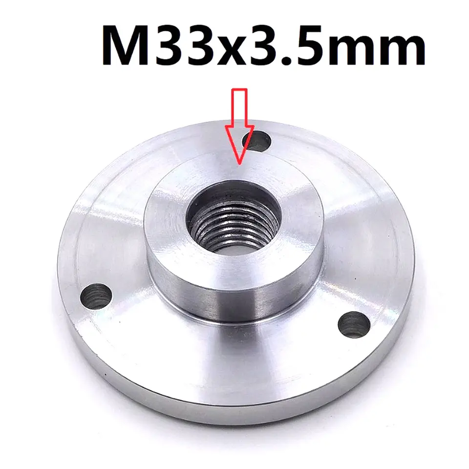 M33x3.5mm M33 Spindle Thread Flange Back Plate Base Adapter Wood