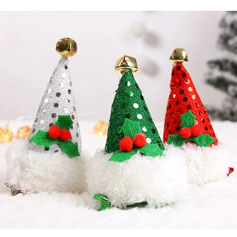 New Christmas decorations Christmas hat hairpin adult children cartoon hairpin selling cute dressing products