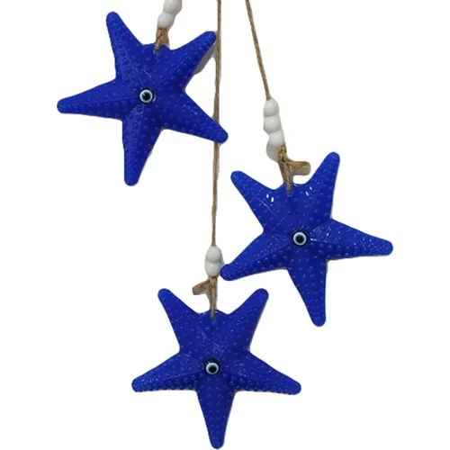 Bimbambom Sea Star 3'lü Pendulum Balcony Ornament lawn Ornament Mural Flock Wind Ornament