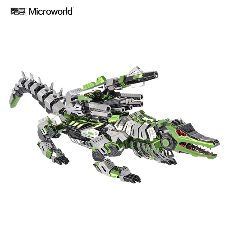 2020 Microworld Maesh Gavial model kits DIY laser cutting Jigsaw puzzle Animal model 3D metal Puzzle Toys for adult Gift