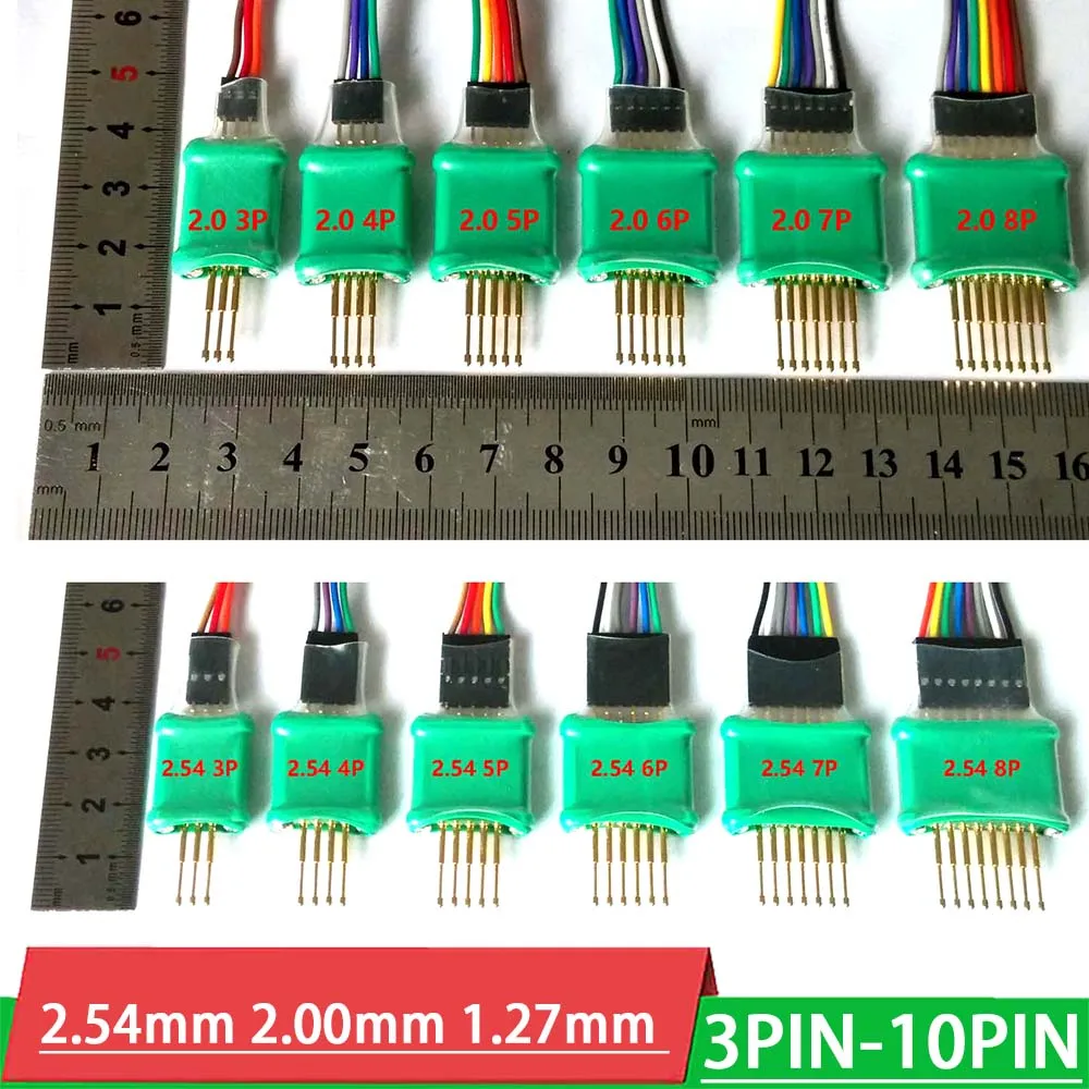 Dykb Handheld 2.54 mm 2.00 mm 1.27 mm 3p 4p 5p 6p 8p 10p Suporte de Teste Pcb Queima Clipe Pino Debug Download Programa Programa Sonda Programação