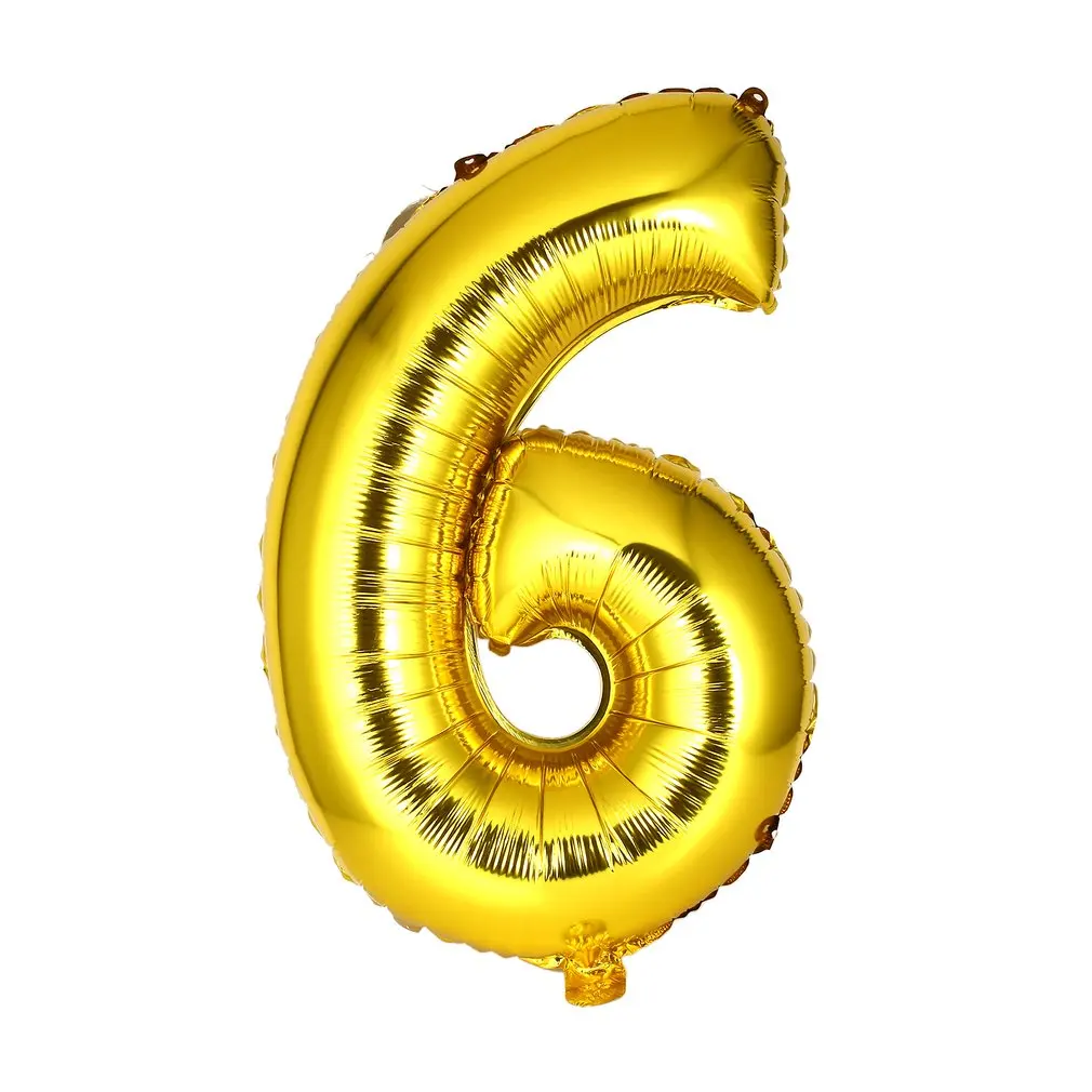 

40 Inch Gold Silver Numbers Foil Balloon Digit Air Mylar Ballons Birthday Party Wedding Decoration Event Party Supplies