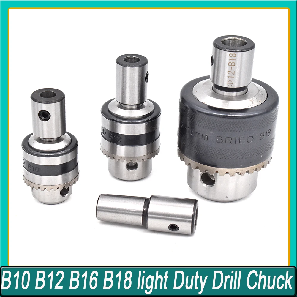 1set  B16 B12 B10 Mini Electric Drill Chuck +1pcs  key +inner hole 5MM 6MM 7MM 8mm 9 10 11 12 14mm Inner Hole DIY Rotary Tools