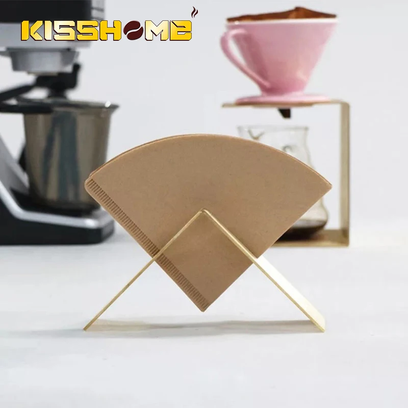 

Coffee Filter Paper Holder Stainless Steel Cafe Filters Dispenser Rack Shelf Storage Paper Tissue Box Shelf Coffee Tools