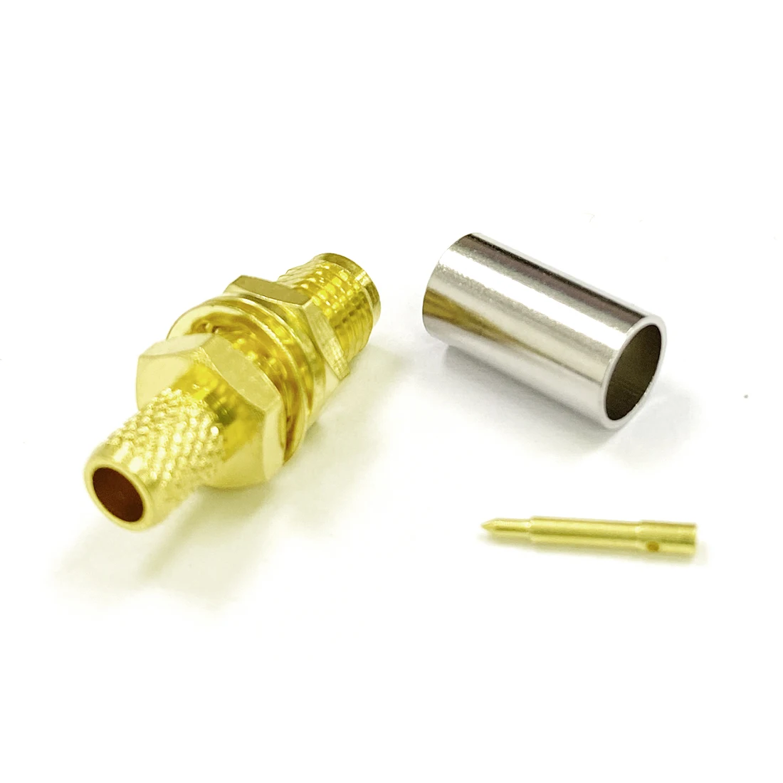 1pc New RP SMA female Jack Bulkhead crimp For LMR195  RG58 cable Wholesale for WIFI antenna