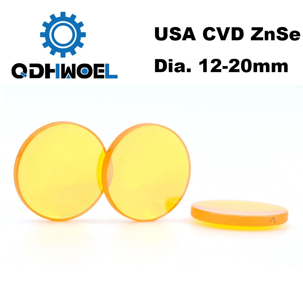 USA CVD ZnSe Co2 Laser Lens DIA 12 15 18 19.05 20 FL 38.1 50.8 63.5 76.2 101.6 127mm Focus for Laser Engraving Cutting Machine