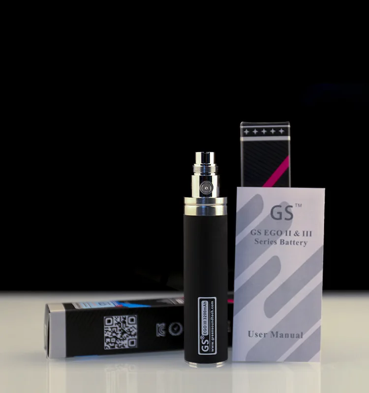 บุหรี่ไฟฟ้า eGo III 3200mAh แบตเตอรี่ความจุมากของแท้บุหรี่อิเล็กทรอนิกส์สำหรับ510 CE4 CE5 H2 MT3เครื่องฉีดน้ำ