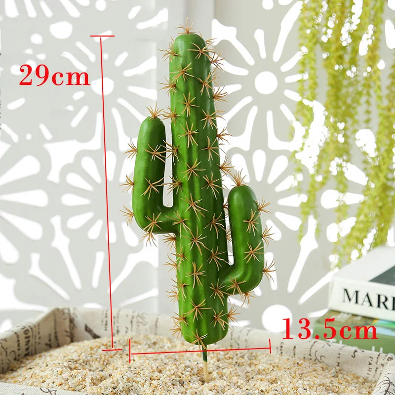 30/43cm Tropical Plants Large Artificial Cactus Tree Indoor Fake Succulent Plant Branch Plastic Desert Thorn Ball For Home Decor