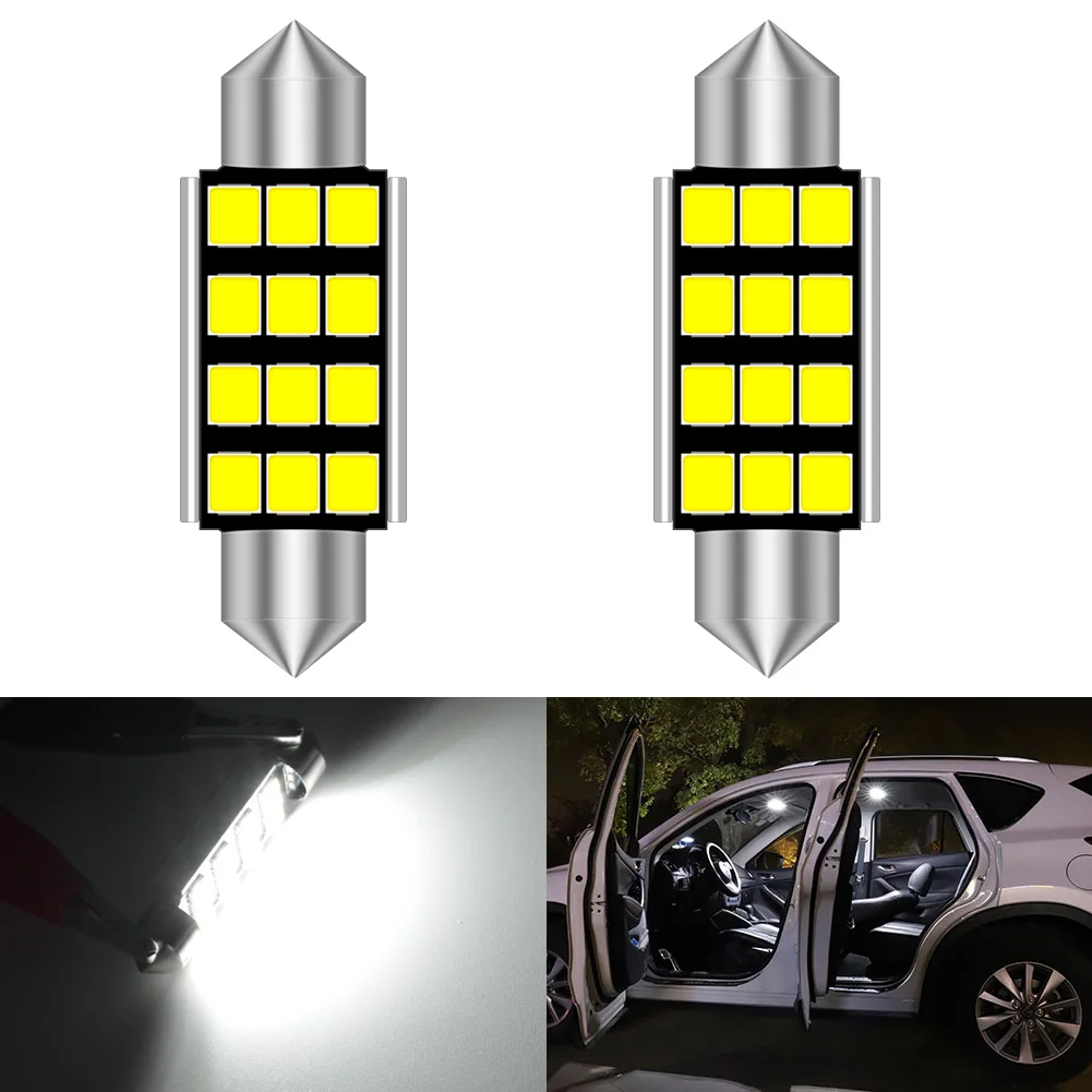 2pcs Festoon 36mm C5W LED Canbus Car Interior Bulb For Opel Astra J G Agila Zafira A B Corsa D Insignia Admiral Ascona Sintra Mo