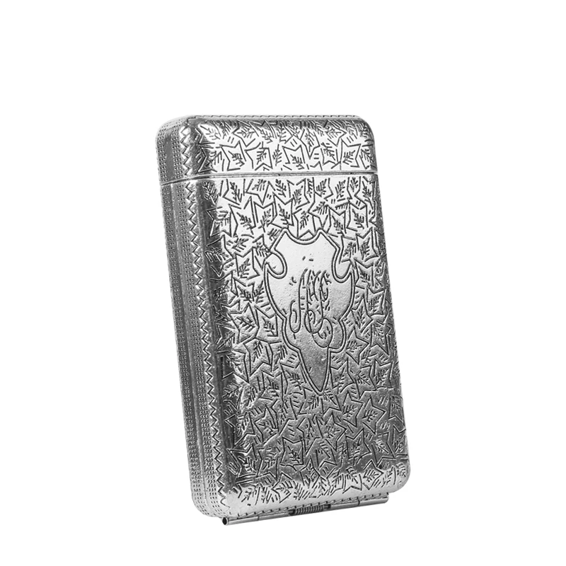 Vintage Three Open Cigarette Case Cigarette Case Travel Zinc Alloy Luxury  Elegance Hold 14 Cigarettes Holder Box