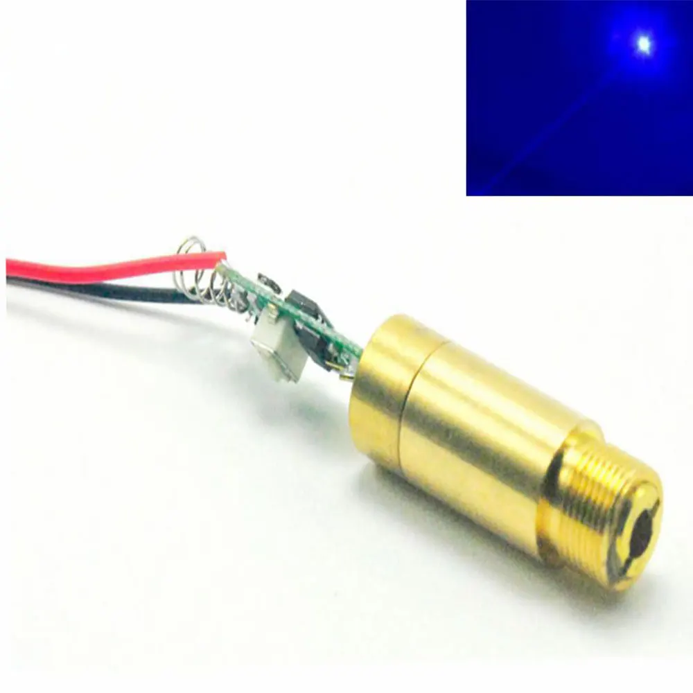 

12mm Industrial APC 450nm 100mw Blue Laser Dot Module Brass Housing 3.7V-4.2V