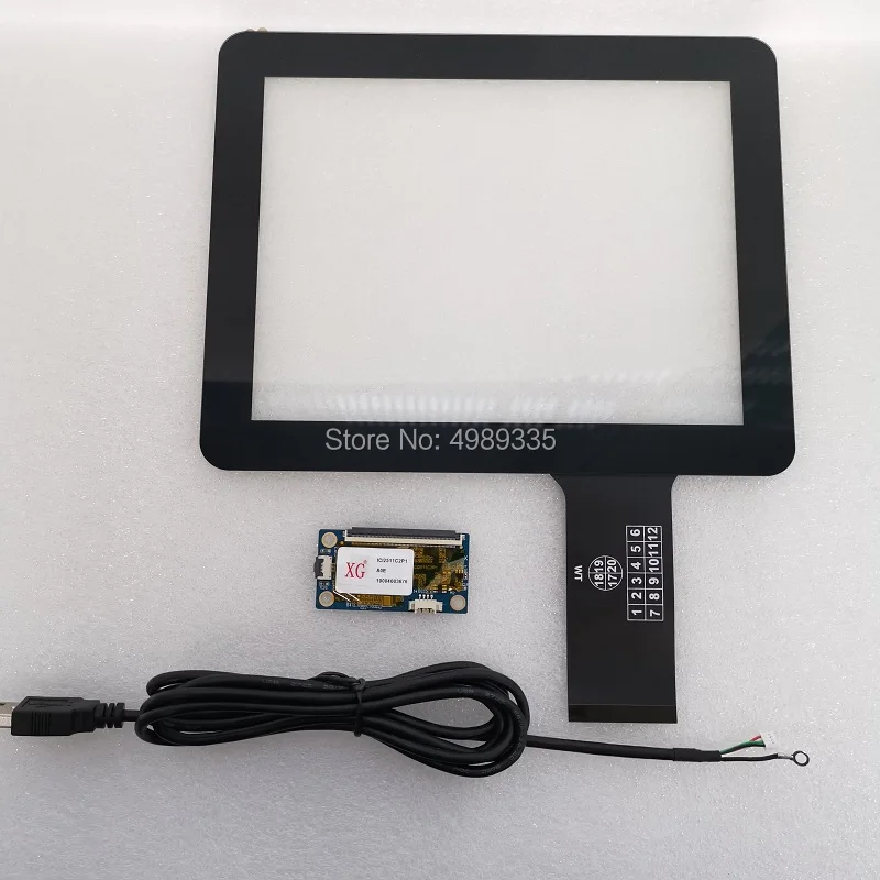 8-inch touch screen industrial screen capacitive 10 points USB interface Support linux window7 8 10 and Android system plug and play