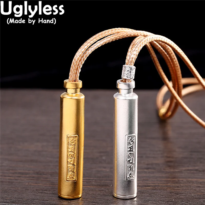 

Uglyless Unisex Opening Unisex Buddhism Jewelry for Men Women Buddha inside Detachable Necklaces 925 Silver Pendant +Rope Chains