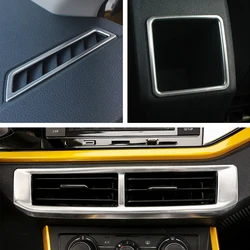 For VW Volkswagen Polo 2019 2020 2021 2022 2023 Upper Middle Console Armrest A/C Air Outlet Vent Stickers Cover Trim Car Styling