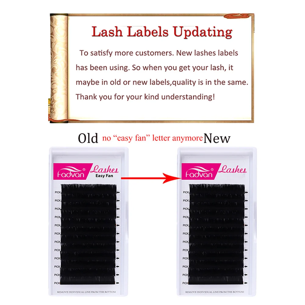 Wholesale 10 Boxes/Lot Easy Fan Lashes Fadvan False Eyelash Extension Super Soft Faux Mink Eyelash Makeup Supplies for Building