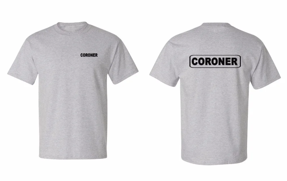 الصيف T قميص س الرقبة موضة عادية عالية الجودة قاضي التحقيق الرسمي إنفاذ القانون الوجهين الرجال تي شيرت #4