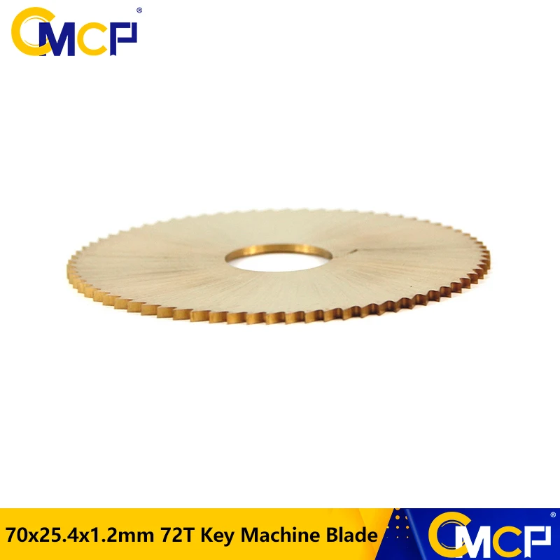 1PC 70x 25,4x1,2mm 72T Schlüssel Maschine Klinge Für Wenxing Schlüssel Schneiden Maschine Titan Beschichtet Schlüssel cutter Klinge HSS Kreissäge