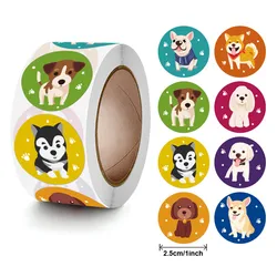 Cute Animals Cat Dog Sticker roll Thank you Sticker Sealing labels for Teacher Reward Student, Stationery Stickers, Kids toys