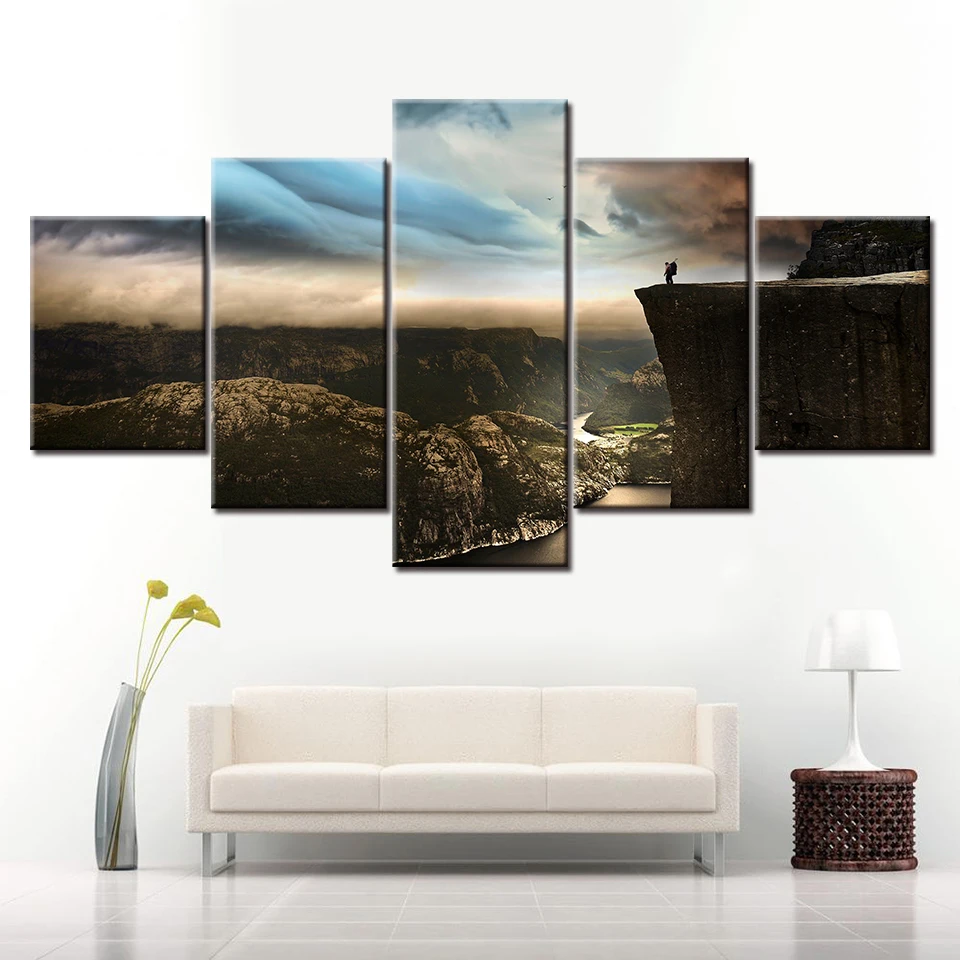 

5 pieces of high-definition printing canvas painting landscape home decoration wall poster modular picture