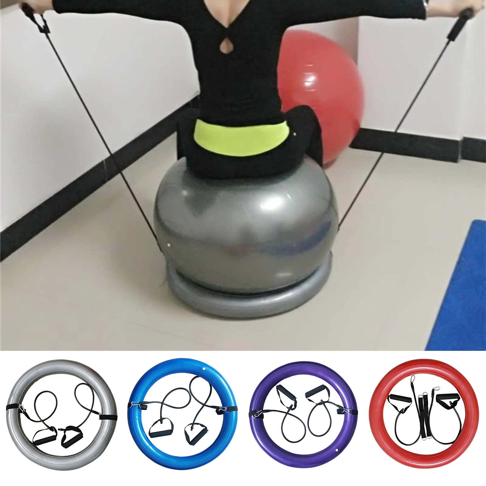 Inflatable Stability Yoga Ball Stand Holder Base for Yoga Pilates Ball Sit Chair Yoga Ball Stability Ring Base