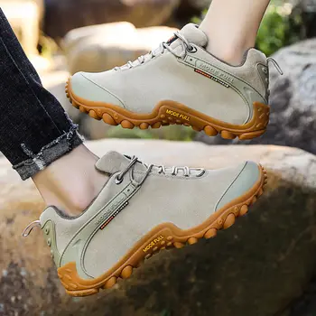 牛皮冬季男女健行靴戶外防水登山雪鞋登山狩獵步行運動鞋 10 最佳銷售 女士健行鞋 - №10