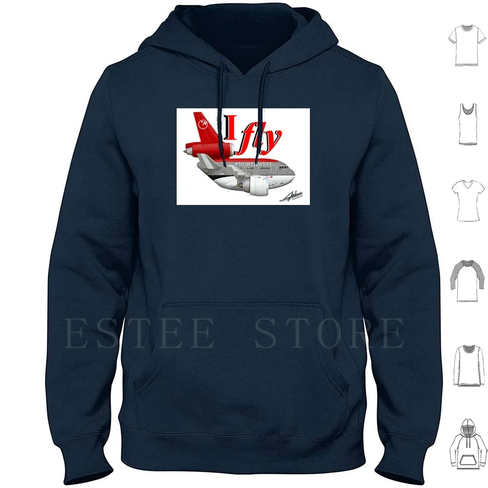 Northwest-10 Hoodie Long Sleeve Airport Northwest Airplane Aviation Flying Pilot Flight Attendant