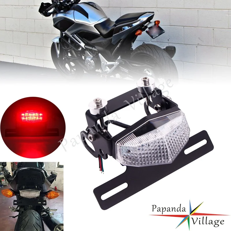 

LED Tail Brake Light License Plate Bracket Tail Tidy Fender Eliminator Registration Holder For Honda NC700 NC750 NC 700 750 S/X