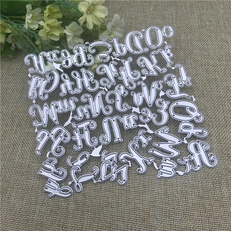 Alphabet Letter Metal stencil mold Cutting Dies decoration scrapbook die cuts Album Paper Craft Embossing DIY Card Crafts