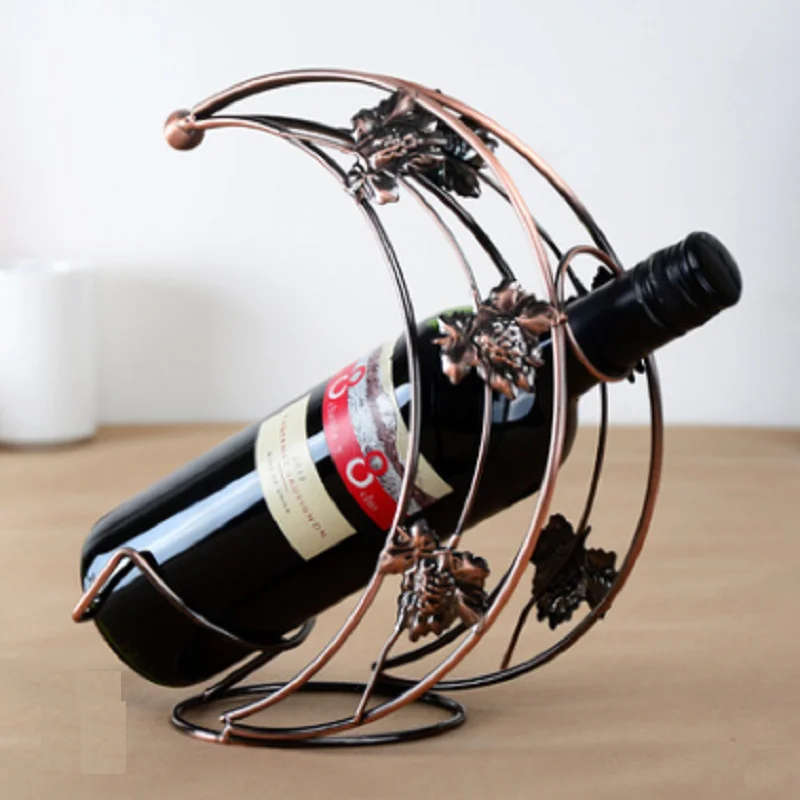 European Style Iron Moon Wine Rack Wine Holder Creative Metal Boat