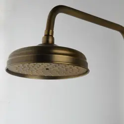 8 inch Round Shower Head Antique Brass Rainfall Shower Head Bathroom Shower Faucet Shower head Spray Shower Arm