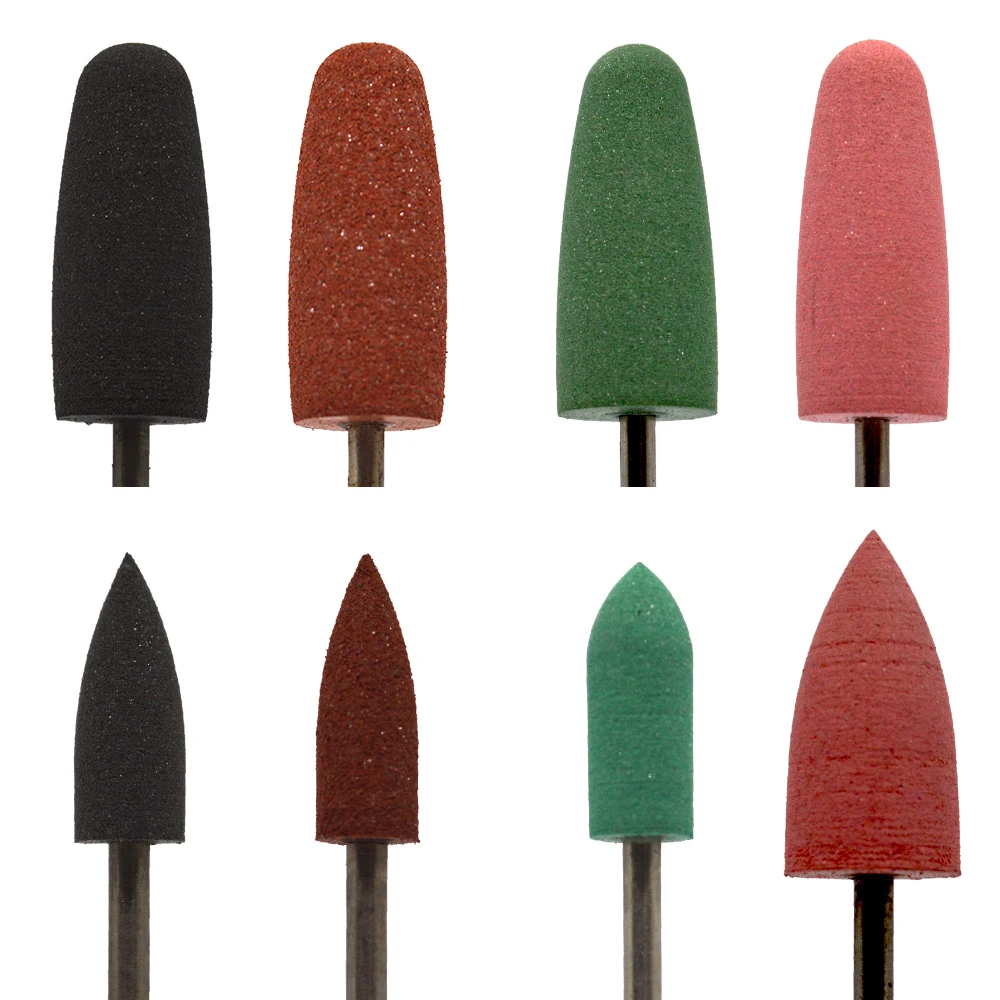 RolinStar 1pcs 8 Type Silicone   Big Head Bit Nail Buffer drill bit Mills Rotary Burr