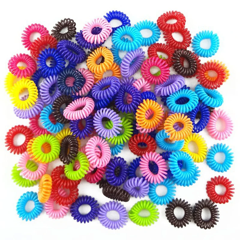 30-70Pc Colorful Telephone Wire Line Gum Elastic Hair/Band/Ties/Rings Hair Accessories Rubber Ponytail Holders Hairband Headband