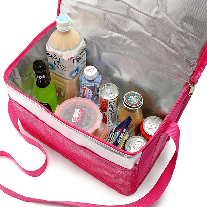 SANNE 18L Thickened Large Capacity Insulated Thermal Bag Large Capacity Ice Bag Picnic Cooler Bag With Side Pocket Lunch Box