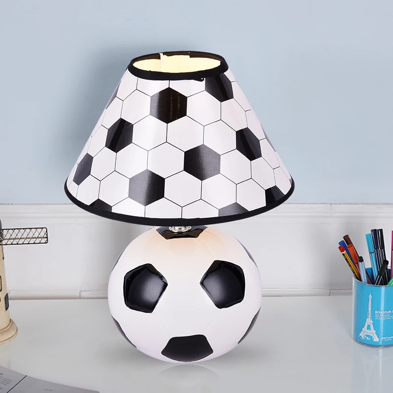 

Nordic Ins Creative Football Table Lamp for Bedroom Home Deco Living Room Led Table Lights Warm Children Reading Light Fixture