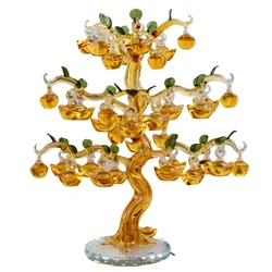 Crystal Tree Lucky Feng Shui Wheel Wine Cabinet Bookshelf Living Room Decoration Ornaments Opening Wedding Gift Crafts