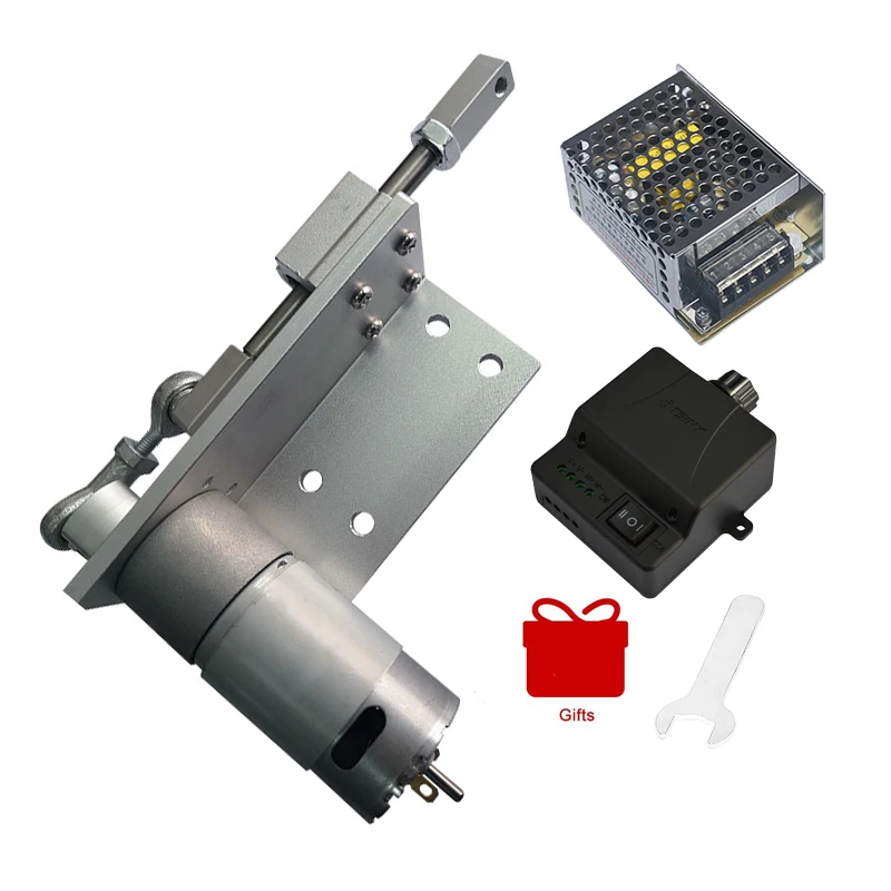 

DIY Design DC 12V 10-900 Rpm Linear Actuator Set Reciprocating Motor Stroke 12/16/20/25mm + Power Supply + Speed Controller Set