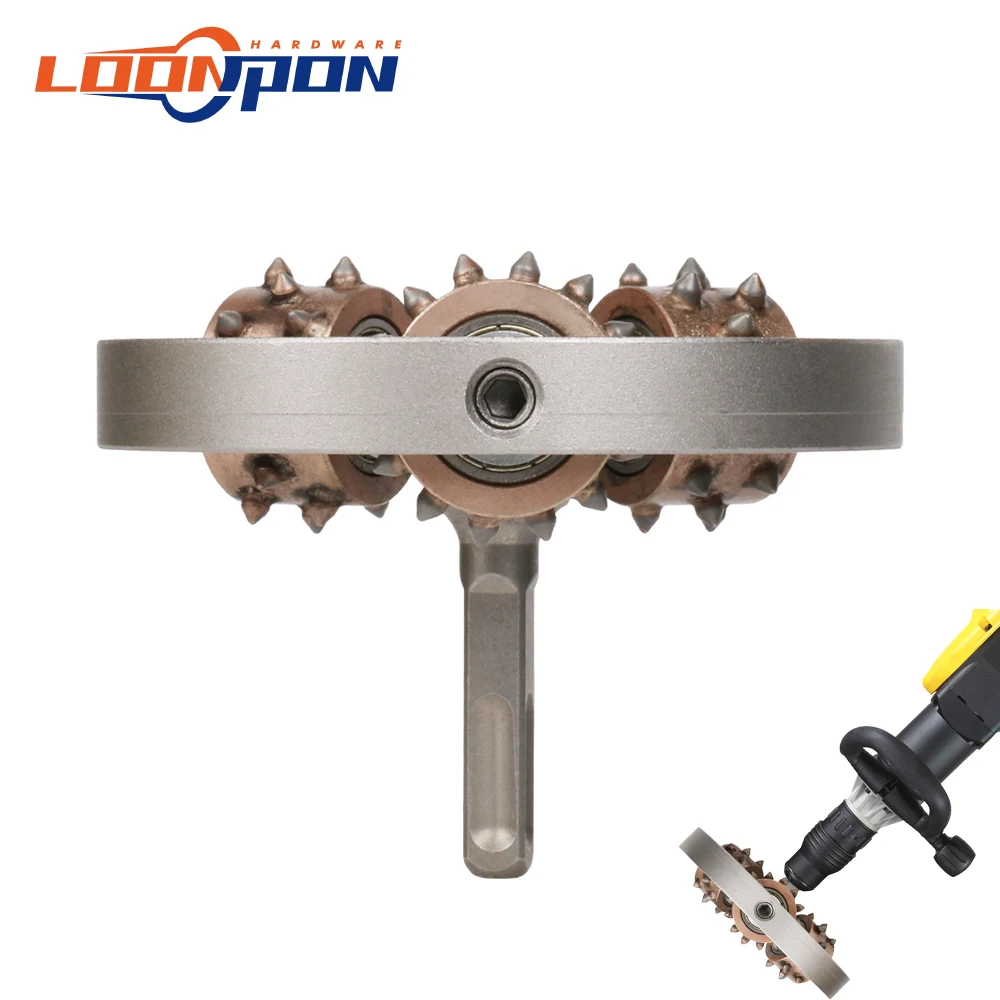 Cabeça de Martelo de Cinzel Elétrico 21 Dentes 130 mm para Concreto Lichia Cânhamo Liga Rebolo Pedra