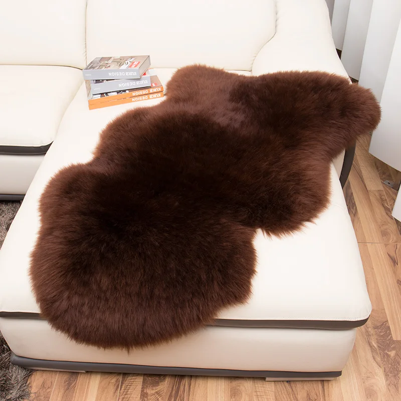 100% Real Sheepskin Wool Carpets for Living Room Bedroom Area Rugs Soft Shaggy Chair Cover Mats Luxury Thicken home decor Carpet