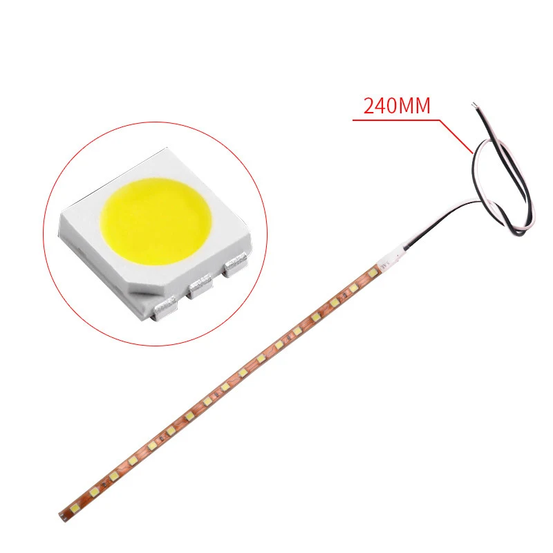 1x 45CM Car DRL Light Auto Decorative Flexible LED Strip Light Car LED Daytime Running Light Car LED Strip Light 12V Waterproof