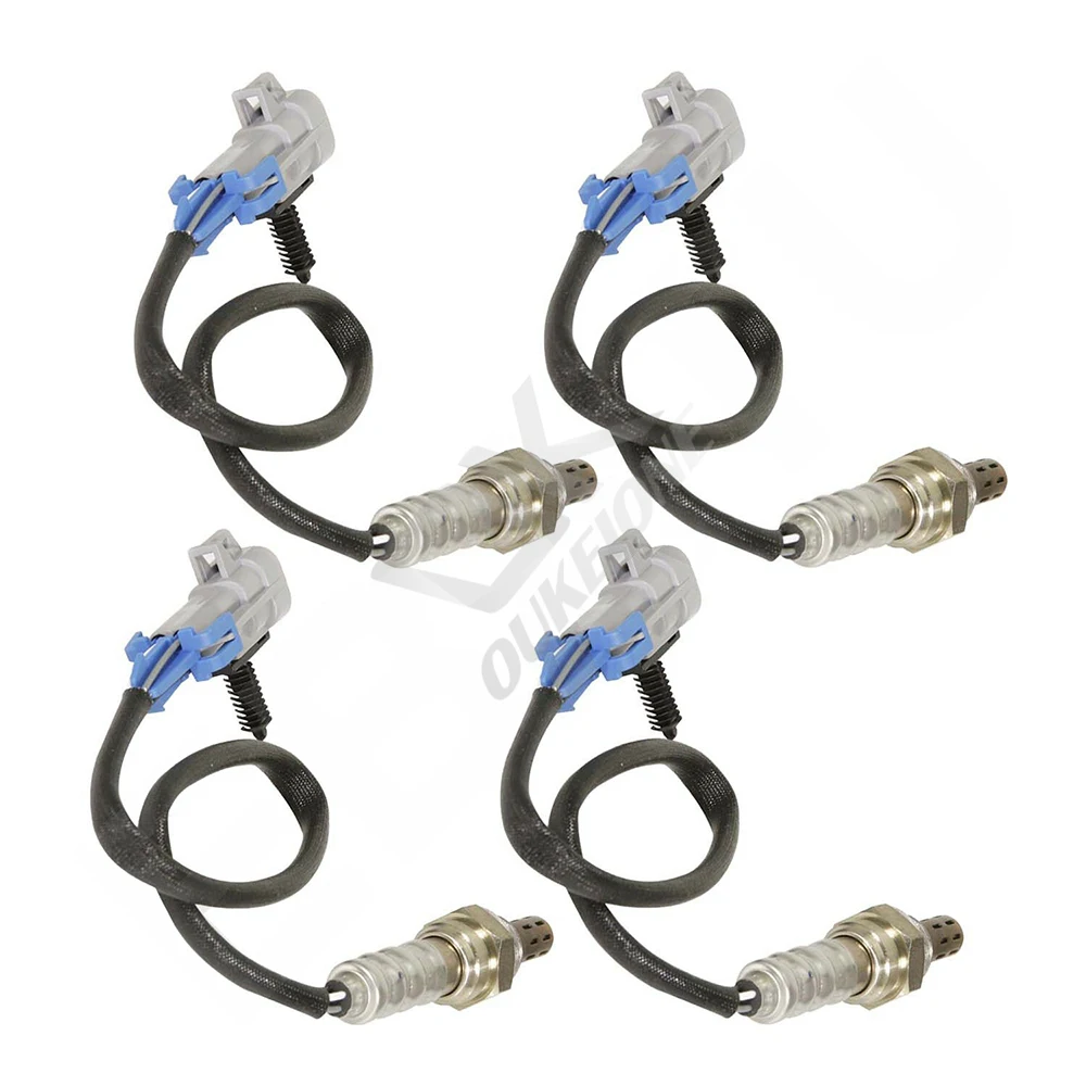 4pcs O2 Oxygen Sensor 4 Wires Lambda Upstream Downstream for 03 04 05 Cadillac Escalade Chevrolet Avalanche GMC Sierra 5.3L