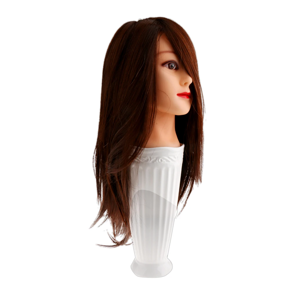 

Barber Salon Cosmetology Human Hair Practice Hairdressing Training Head Mannequin - Smooth and Long