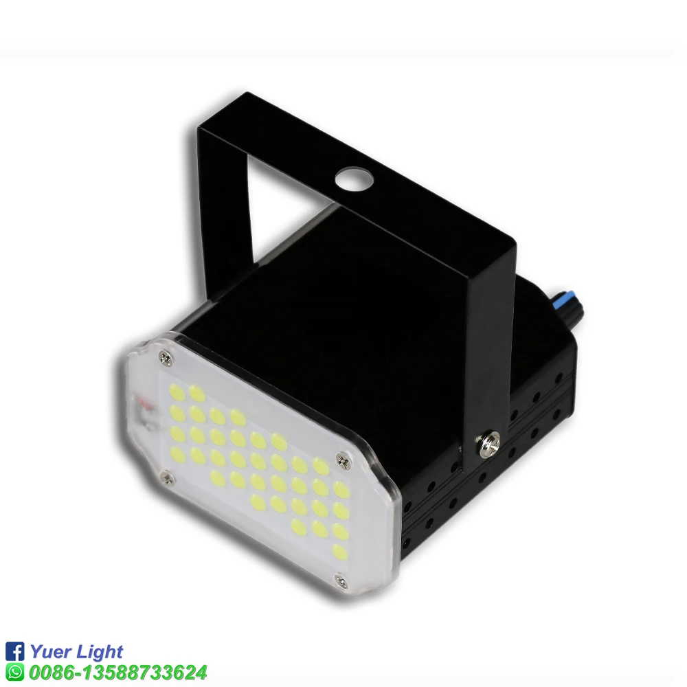 Imagem -03 - Led Luz Estroboscópica Cor Branca dj Discoteca Estágio Flash Lâmpada Mini Par Luz Música Controle de Som Natal Stroboscope Barra Luz 36 Peças